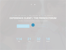 Tablet Screenshot of experienceclient-thefrenchforum.org